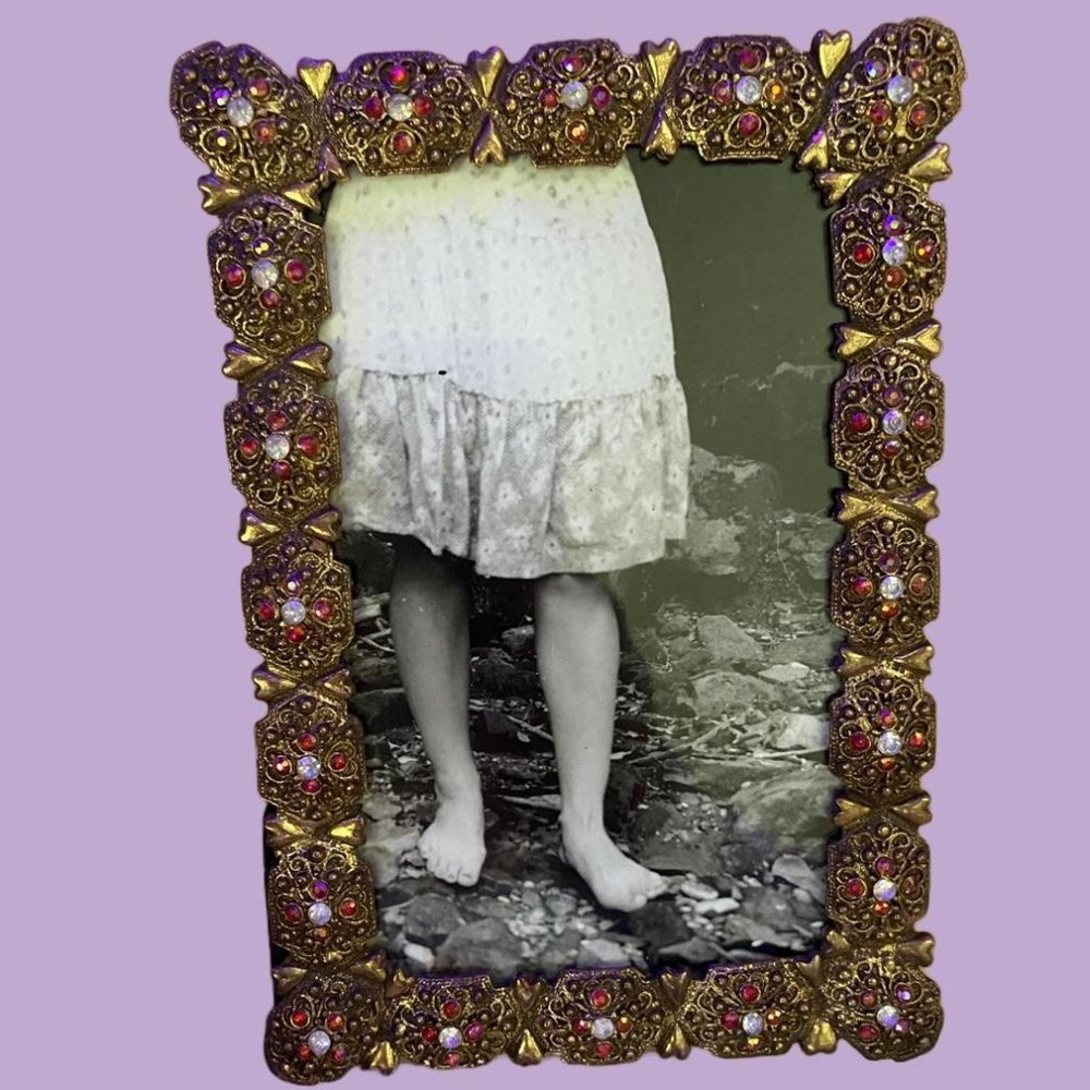 5x7 picture frame embellished vintage y2k